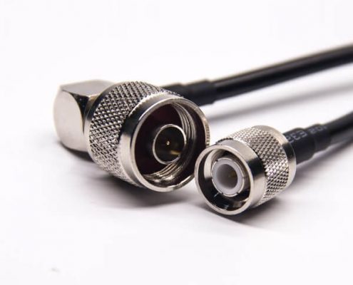 TNC連接器公頭直式轉(zhuǎn)N型彎式公頭RF線材接RG223 RG58