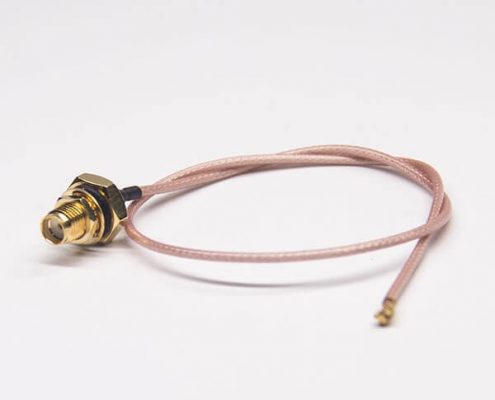 ipex轉(zhuǎn)sma母頭直式防水接頭穿墻面板安裝rf同軸電纜