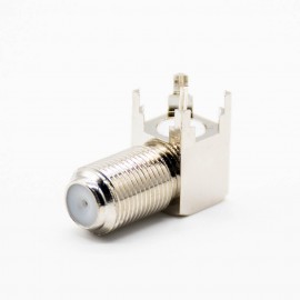 EB-003-0123 F頭連接器母頭彎式PCB板安裝插孔螺紋連接