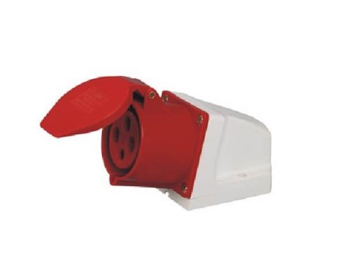 4芯工業(yè)插座16A紅色415V明裝插座