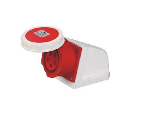 IEC5芯插座明裝紅色I(xiàn)P67防水32A5芯415V