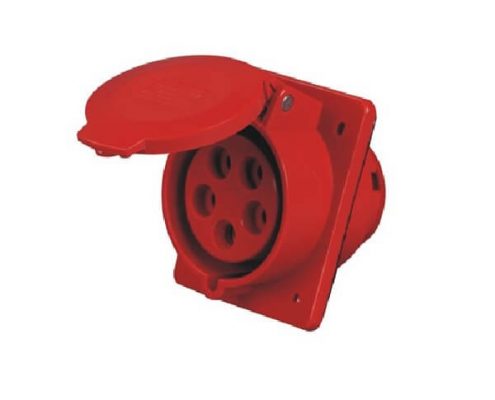 16A5芯暗裝斜座IEC60309工業(yè)暗裝插座IP44