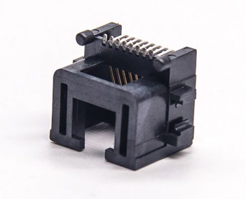 rj45(8p8c)插座黑色塑膠外殼沉板貼板非屏蔽