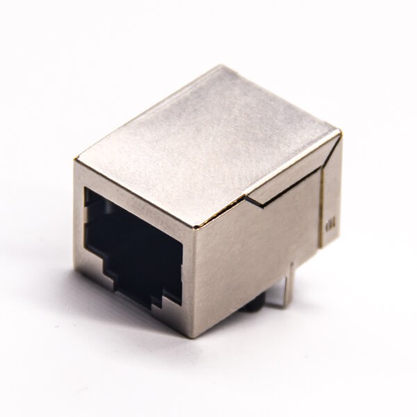 rj45座屏蔽母頭90度彎式網(wǎng)絡模塊化接口單端口